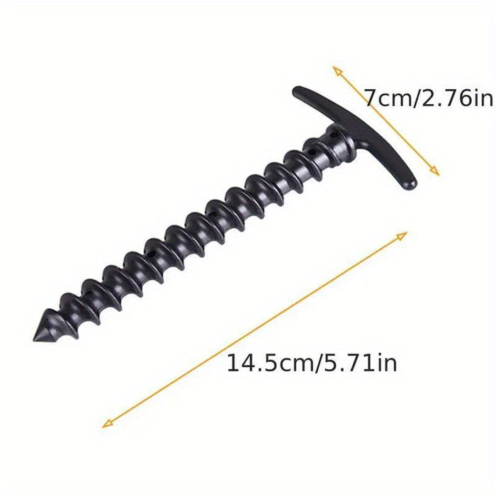 10pcs 10 Pack Windproof Ground Stakes for Camping Tents, Spiral Nails, Red, Black, Green