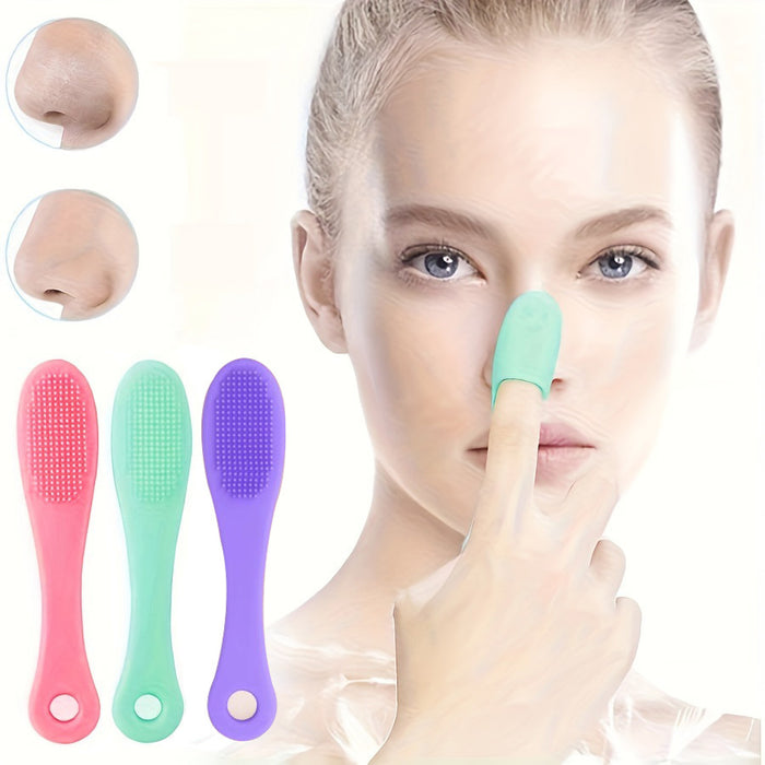1/3pcs Soft Silicone Nose Brush Cleanses Face Removing Blackheads Cleaning Brush Nose Wing Cleaning Exfoliating Face Wash Brush Care Tool