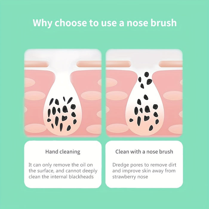 1/3pcs Soft Silicone Nose Brush Cleanses Face Removing Blackheads Cleaning Brush Nose Wing Cleaning Exfoliating Face Wash Brush Care Tool