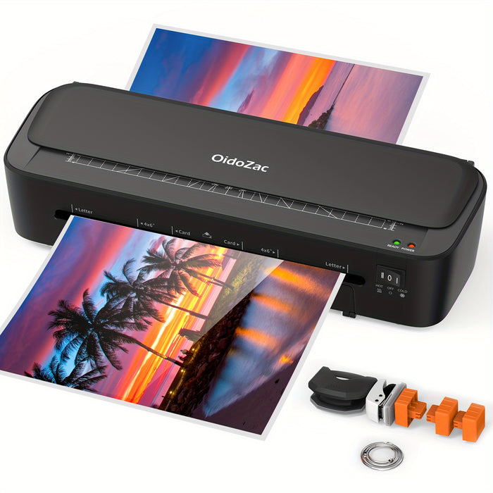 11-in-1 Laminator With 36 Laminating Sheets, Desktop Thermal Laminator With 2 Temperature Mode, Built-in Paper Trimmer, And 3 Cutter Heads-Ideal For Office School Business, 9inch/A4 Letter Size