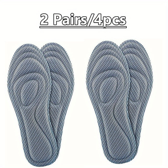 2 Pairs/4pcs Memory Foam Insoles Sport Shoes Running Pads Casual Insoles Breathable Cushion Pads Women Men Feet Insoles