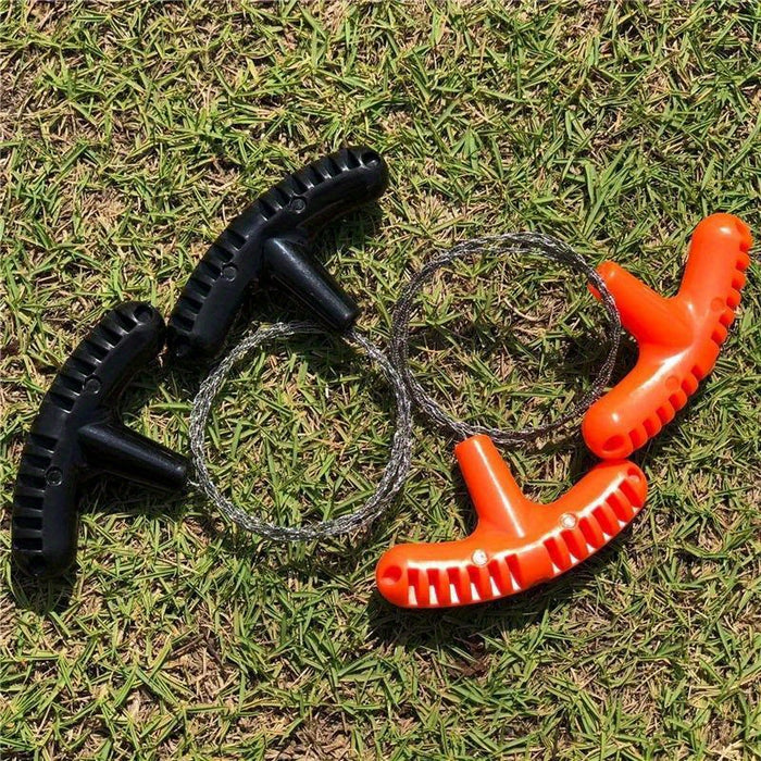 1pc Portable Stainless Steel Wire Saw with Finger Handle, Pocket Manual Chain Saw for Camping, Hiking, and Outdoor Survival