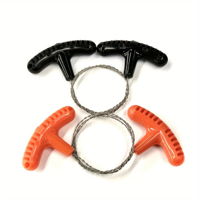 1pc Portable Stainless Steel Wire Saw with Finger Handle, Pocket Manual Chain Saw for Camping, Hiking, and Outdoor Survival