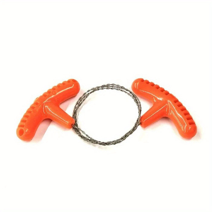 1pc Portable Stainless Steel Wire Saw with Finger Handle, Pocket Manual Chain Saw for Camping, Hiking, and Outdoor Survival