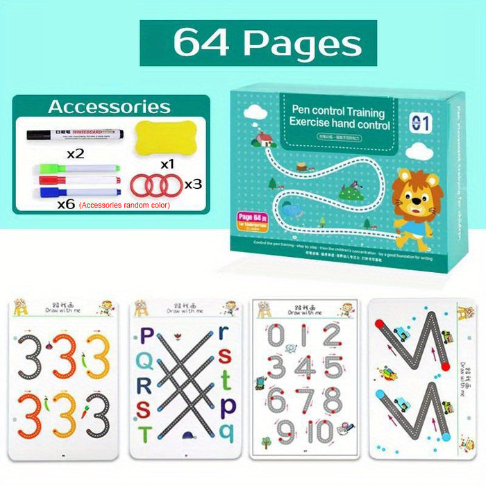 1pc Youngsters Drawing Toy Pen Control Training Color Shape Math Match Game Youngsters Learning Activities Educational Toy