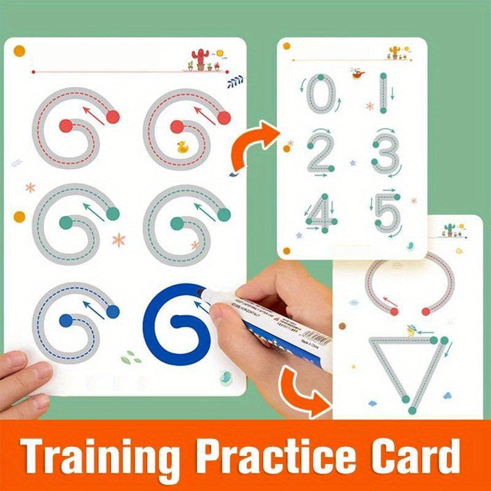 1pc Youngsters Drawing Toy Pen Control Training Color Shape Math Match Game Youngsters Learning Activities Educational Toy