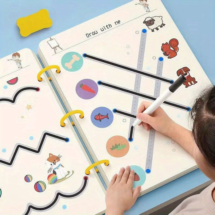 1pc Youngsters Drawing Toy Pen Control Training Color Shape Math Match Game Youngsters Learning Activities Educational Toy