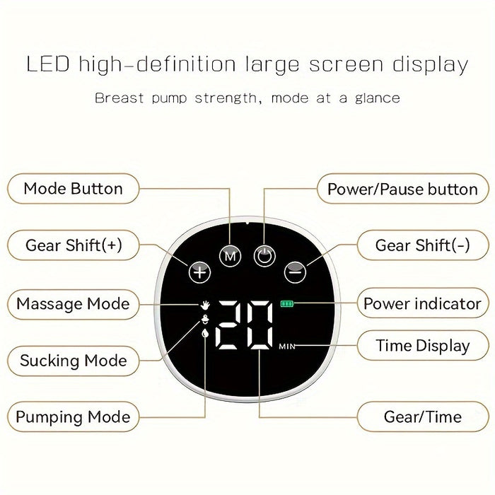 180ml CHANG KUN Electric Wearable Breast Pump - Low-Noise, Painless, 3 Mode & 9 Levels - Hands Free, Built-in Rechargeable Lithium Battery, In-Bra Wearable