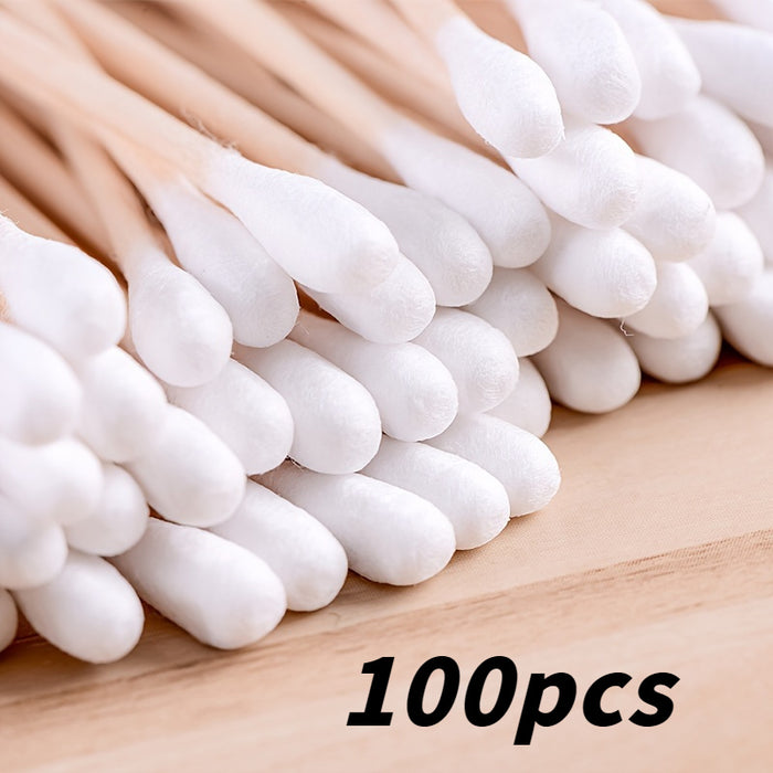 2000/200/100 Pcs Cotton Swabs, Used for Makeup Removal And Ear Cleaning, Personal Care And Household Items, Multi-Purpose Cotton Swabs.