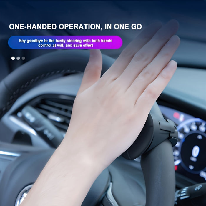 Easy-Grip Silicone Steering Wheel Knob - 360° Smooth Rotation, One-Hand Operation with Built-in Metal Bearing & Non-Slip Grip