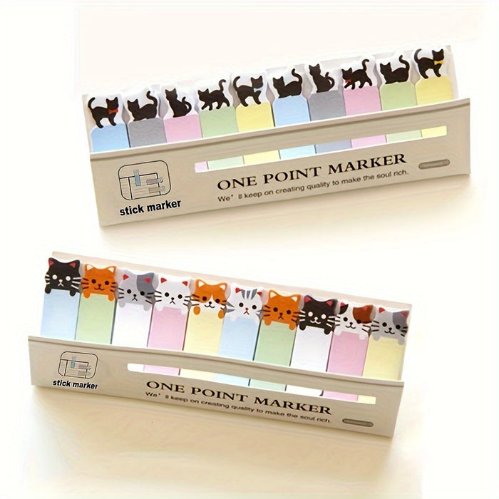 150 Sheets/Pack, Cute Cat-Themed Sticky Notes Set - Perfect for Bookmarking & Memos, Office Essentials
