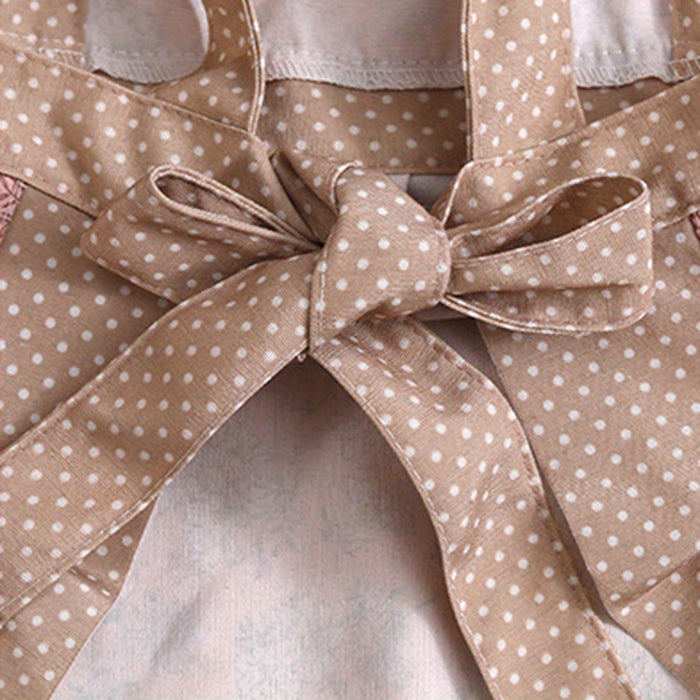 1pc Waterproof & Oil-Resistant Canvas Apron - Floral Design with Adjustable Strap, Breathable Fabric, Ideal for Chefs & Waitstaff