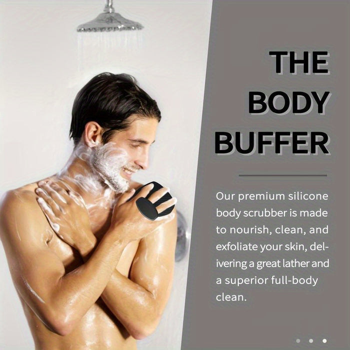 SoftTouch Gentleman's Exfoliator - Ergonomic Design with Non-Slip Grip, Gentle Soft Silicone Body Scrubber for Sensitive Skin, Easy to Clean and Rinse, Ideal for Shower or Bath, Perfect for Daily Gentle Skin Care Routine