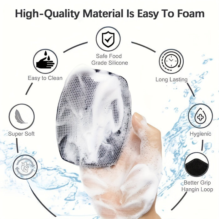 SoftTouch Gentleman's Exfoliator - Ergonomic Design with Non-Slip Grip, Gentle Soft Silicone Body Scrubber for Sensitive Skin, Easy to Clean and Rinse, Ideal for Shower or Bath, Perfect for Daily Gentle Skin Care Routine
