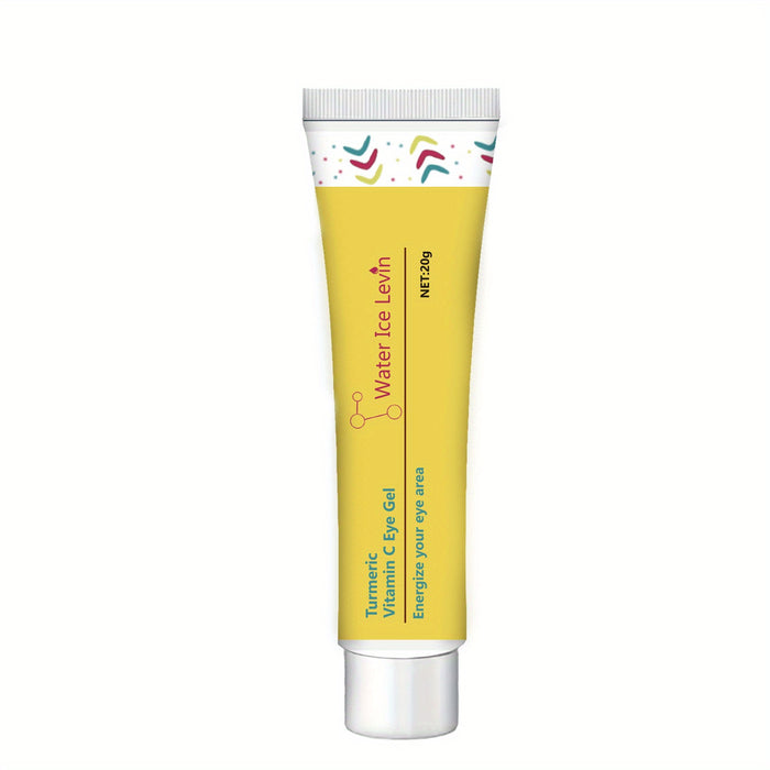 Water Ice Levin Unisex-Adult Eye Gel Cream - Hypoallergenic, Moisturizing with Turmeric, Caffeine, Vitamin C & Glycerin, Reduces Puffiness & Dark Circles