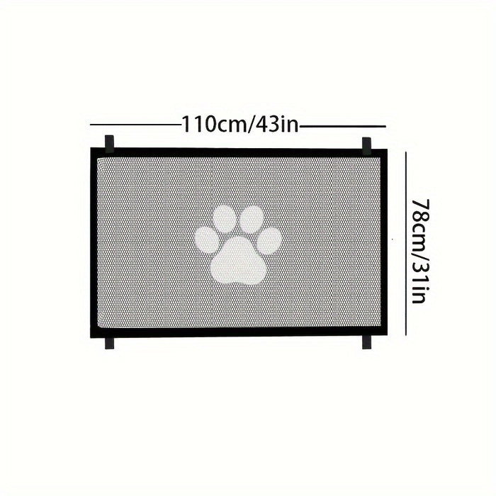 Secure Portable Pet Safety Gate For Doorways - Quick-Fold Mesh Fence For Small Dogs - Adjustable, Childproof, Durable Design For Hallways, Doorways, And Staircases Safety Christmas Gift
