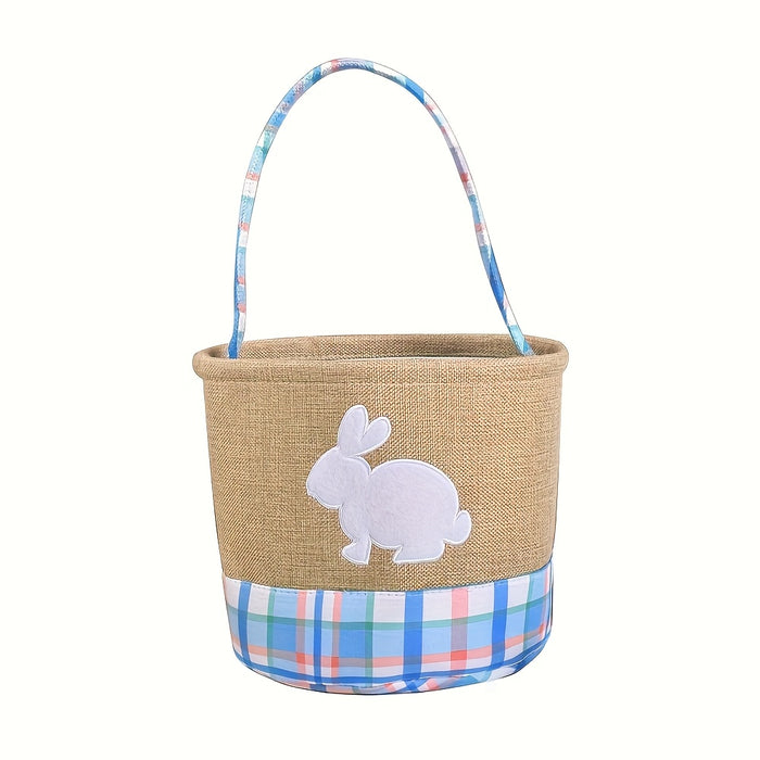 1pc Personalized Easter Basket with Custom Name, Bunny Design, Boy or Girl Easter Bucket, Lettered Easter Basket, Easter Gift