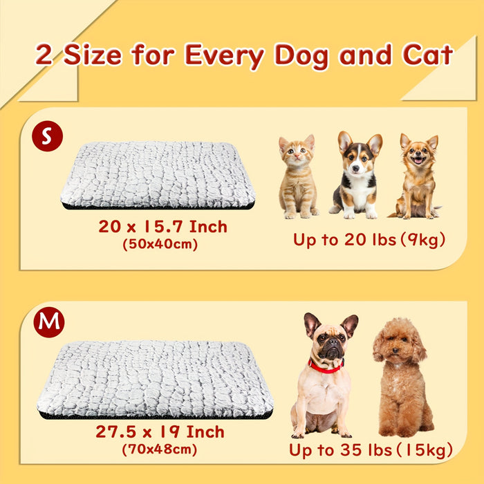 Extra Warm Thermal Cat Dog Bed Mat, Ultra Soft Cat Pet Mat Pad for Indoor Outdoor with Removable Cover Non-Slip Bottom Washable