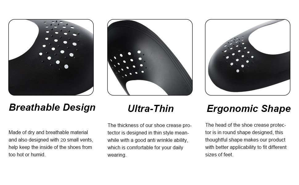 1Pair Shoe Crease Protectors, Anti-Wrinkle Shoe Crease Guard For Sneaker And Casual Shoes, Men's 7-12/ Women's 5-8