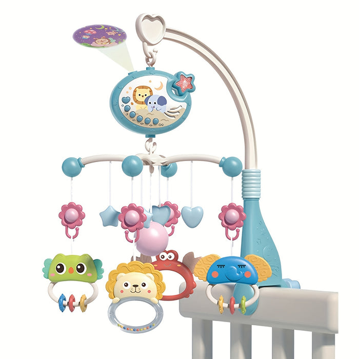 Baby Musical Mobile Crib With Music And Lights, Projection, Take-Along Rattle And Music Box For Babies Boy Girl Toddler Sleep