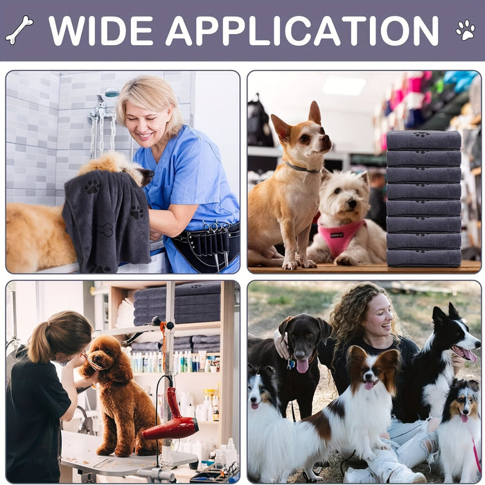 Quick-Drying Microfiber Dog Towel for Bath, Absorbent Pet Towel for Dogs and Cats, Medium Size