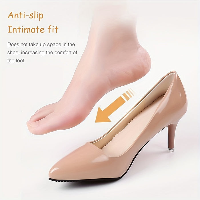 1pair Non-slip Cropped Insoles, High-heeled Shoes Insoles, Soft Breathable Sweat-absorbing Insoles