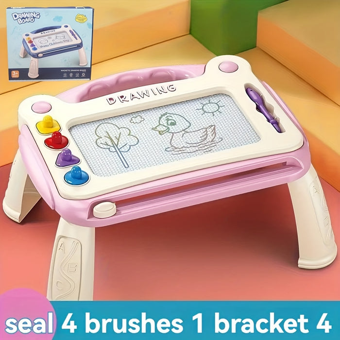 Children'S Drawing Board Toys, Early Childhood Education Learning Toys, Perfect Birthday Gifts For Boys And Girls, Easter/Children'S Day Gifts (4 Stamps+1 Paintbrush+4 Brackets)