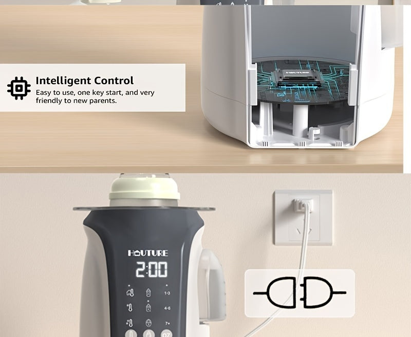 HAUTURE 8-in-1 Fast Bottle Warmer, Bottle Warmer for Breast milk and Formula, Auto Water Refill Accurate Temp Control, with Timer, Defrost, Sterilizing, Keep Warmer for All Bottles