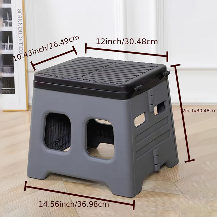 Portable Folding Emergency Toilet With Lid - Ideal For Camping, Hiking And Traveling By Vehicle | Durable ABS Material, Adult Portable Camping Toilet Adult Travel Potty Seat Traveling Outdoor Hiking Portable Folding Stool Wit