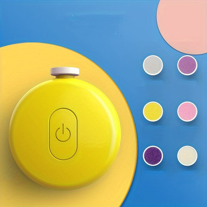 Electric Nail Trimmer, Safety Nail Clipper Set, With Replaceable 6 Grinding Head, Low Noise Handheld Ergonomic Design Beauty Kit, For And Children Adult Toe Nails