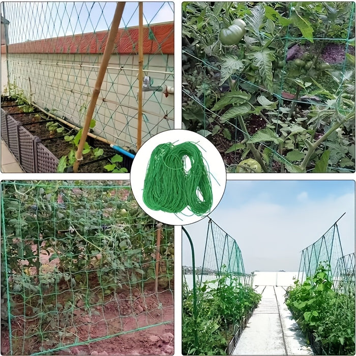 Set of 2 Sturdy PVC Garden Trellis Netting - Reliable Support for Vines, Blooms & Produce, Simple Installation, Weatherproof, Climbing Garden Rope, Ideal for Spring