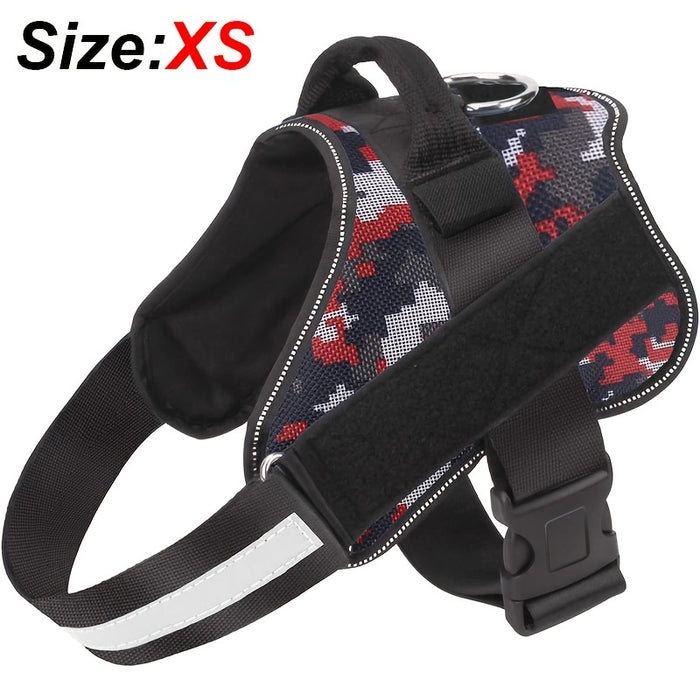 Reflective No-Pull Dog Harness with Breathable Design and Handle for Control and Comfort