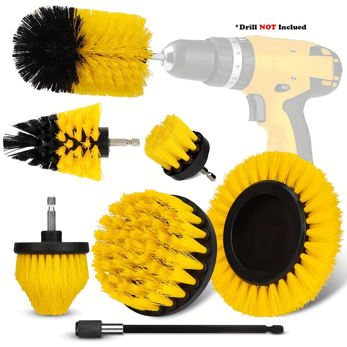 3/7/11/20/21/31pcs Drill Brush Attachment Set, Power Scrubber Wash Cleaning Brushes Tool Kit, All Purpose Drill Brush with Extension for Grout Floor, Tub Shower Tile, Bathroom, Kitchen Surface And Car