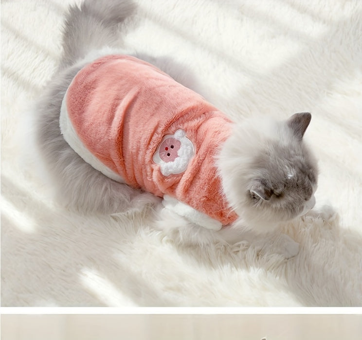 Adorable Autumn And Winter Cat Warm Thick Vest, To Prevent Shedding Christmas Gift