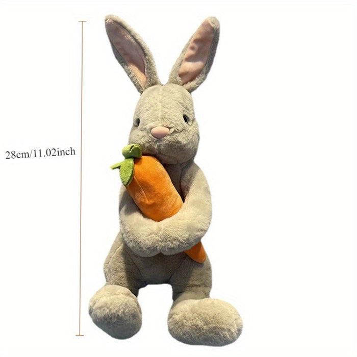 1pc/2pcs Easter Dog Toy Cute Cartoon Hug Carrot Rabbit Dog Plush Toy - Pattern: Cartoon; Breed Recommendation: All Breed Sizes; Material: Fabric
