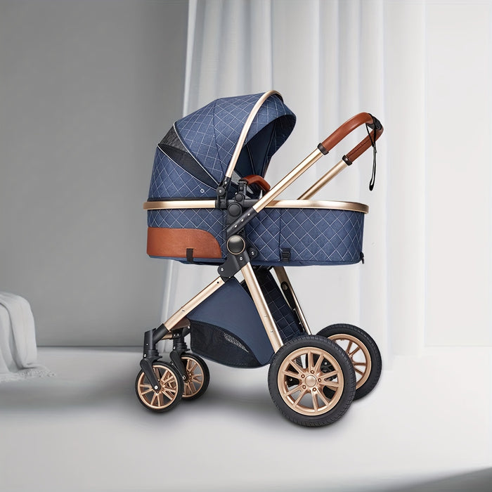 High Landscape Baby Stroller, Portable Folding Bidirectional Shock-absorbing Stroller That Can Sit And Lie Down