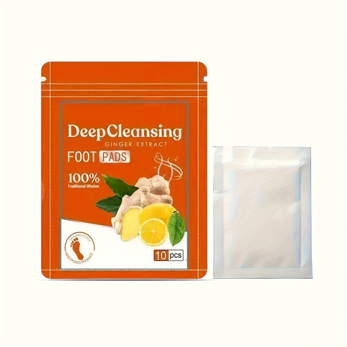 10/20pcs Deep Cleansing Foot Pads with Natural Ginger Extract - Revitalize and Moisturize Your Feet Overnight, Preservative-Free, Unscented, and Easy to Use with Extractor Tool