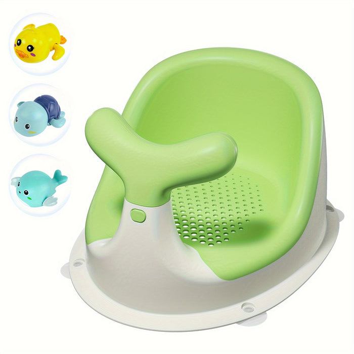 Baby Bath Seat-Cute Whale Shape Baby Bathtub Seat For 6 Months & Up, Infant Bath Seat For Babies Sitting Up Bathing In Tub, Safety Infants Toddler Bath Seat With 4 Secure Suction Cups