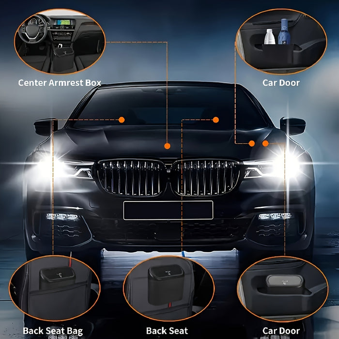 Car Door Hanging Trash Can with Lid Includes 1 Roll of Garbage Bags