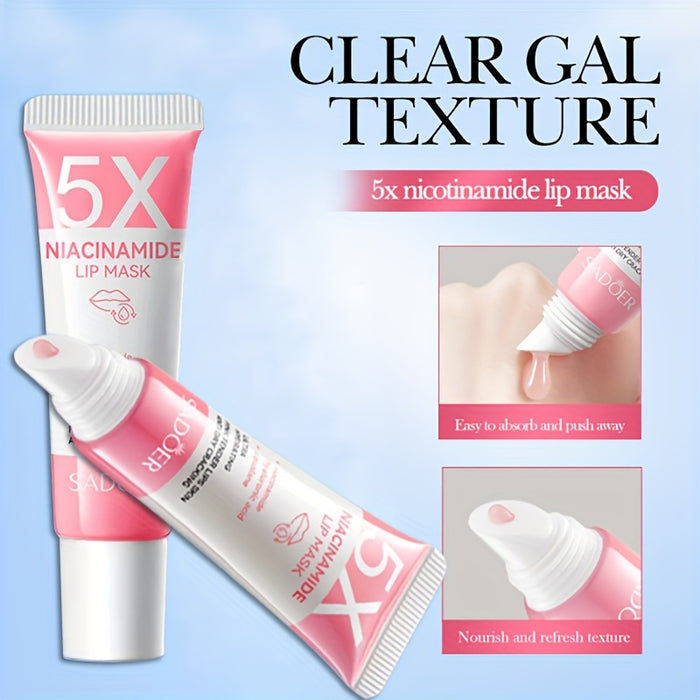 1 tube 5X Niacinamide Pink Tender Lips Lip Mask - Hydrating & Moisturizing Lip Treatment with Plant-Based Squalane, Ultra Smooth & Dry Cracking Lip Care, Beauty Essentials|Soothing Lip Treatment|Niacinamide Benefits