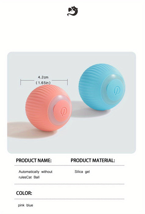 Interactive Electric Rolling Ball Cat Toy: Self-Moving & Smart Play for Kittens & Cats