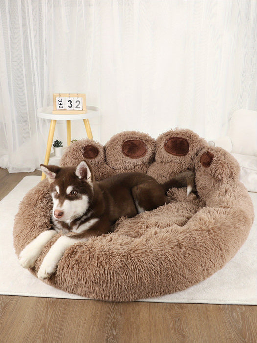 Soft Long Plush Cat kennel dog kennel winter warm pet bed Cat Bed Cat Mat Animals Sleeping Sofa Christmas Gift