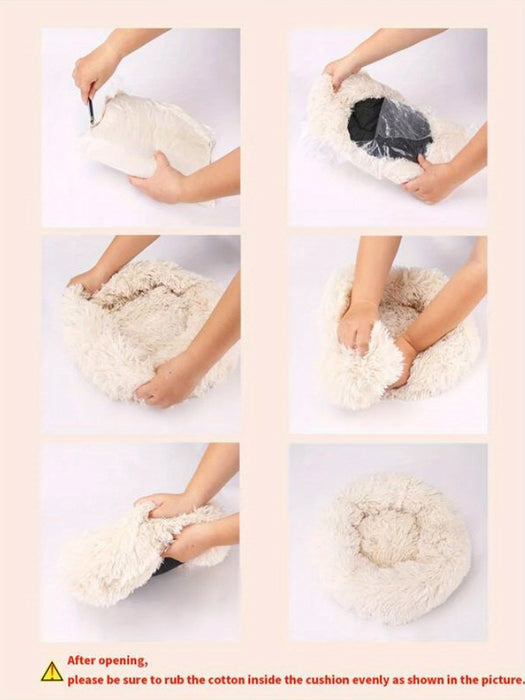 Soft Long Plush Cat kennel dog kennel winter warm pet bed Cat Bed Cat Mat Animals Sleeping Sofa Christmas Gift