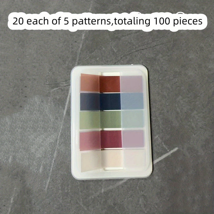 100pcs 100-Pack Portable Sticky Notes: Creative Index Markers & Note Stickers for Students, Index Cards, and Bookmarks