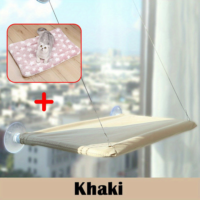 Cozy Window Perch Hammock Bed for Cats: Comfy Cat Bed with Window Mount