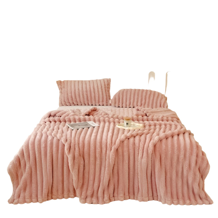 Luxurious Faux Rabbit Fur Throw Blanket
