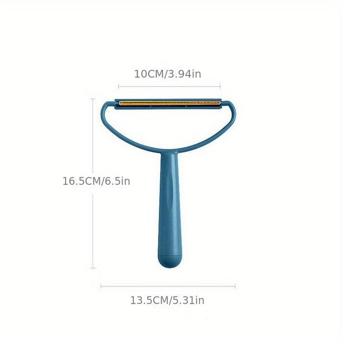 1pc Pet Hair Remover Tool for Dogs - Durable Plastic Lint Roller with Teal Handle, Coat Shaver & Fur Ball Trimmer for Home Use, Pet Grooming Tool|Functional Pet Accessory|Comfortable Grip