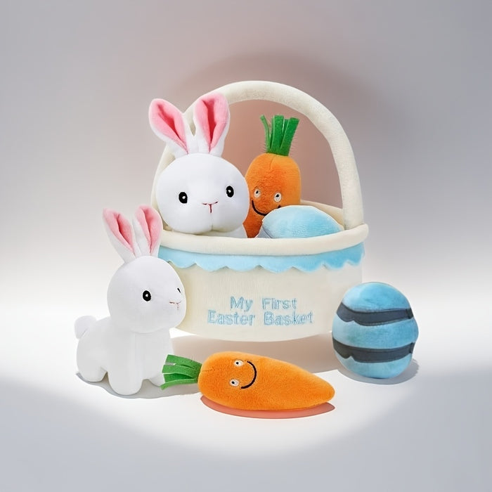 My First Easter Basket - Easter Gift Basket Set with Bunnies, Carrots, Eggs | Fun Shopping Basket for Easter