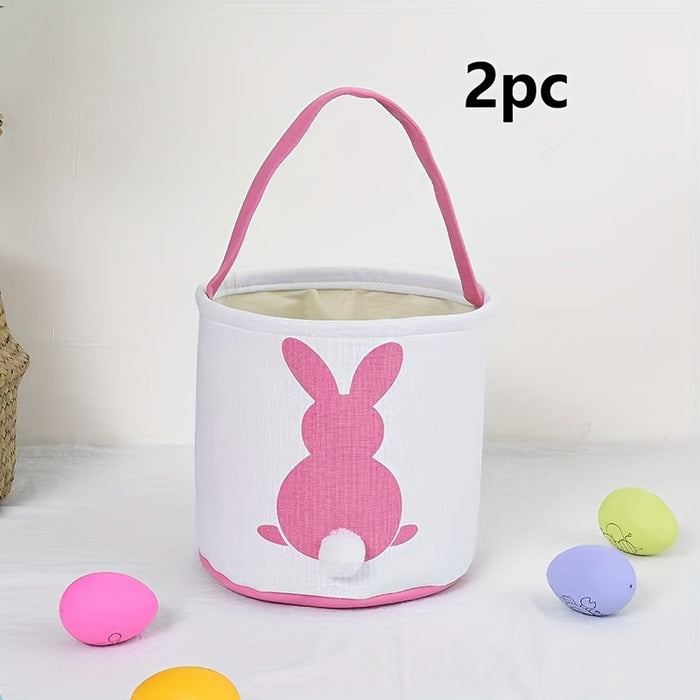 Personalized Easter Basket | Fluffy Bunny Tail Basket | Easter Basket | Easter Bunny Tail Bag | Easter Gift for Boys and Girls, Party Gift Bag