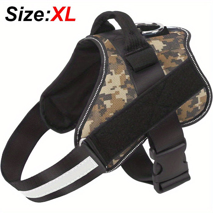 Reflective No-Pull Dog Harness with Breathable Design and Handle for Control and Comfort